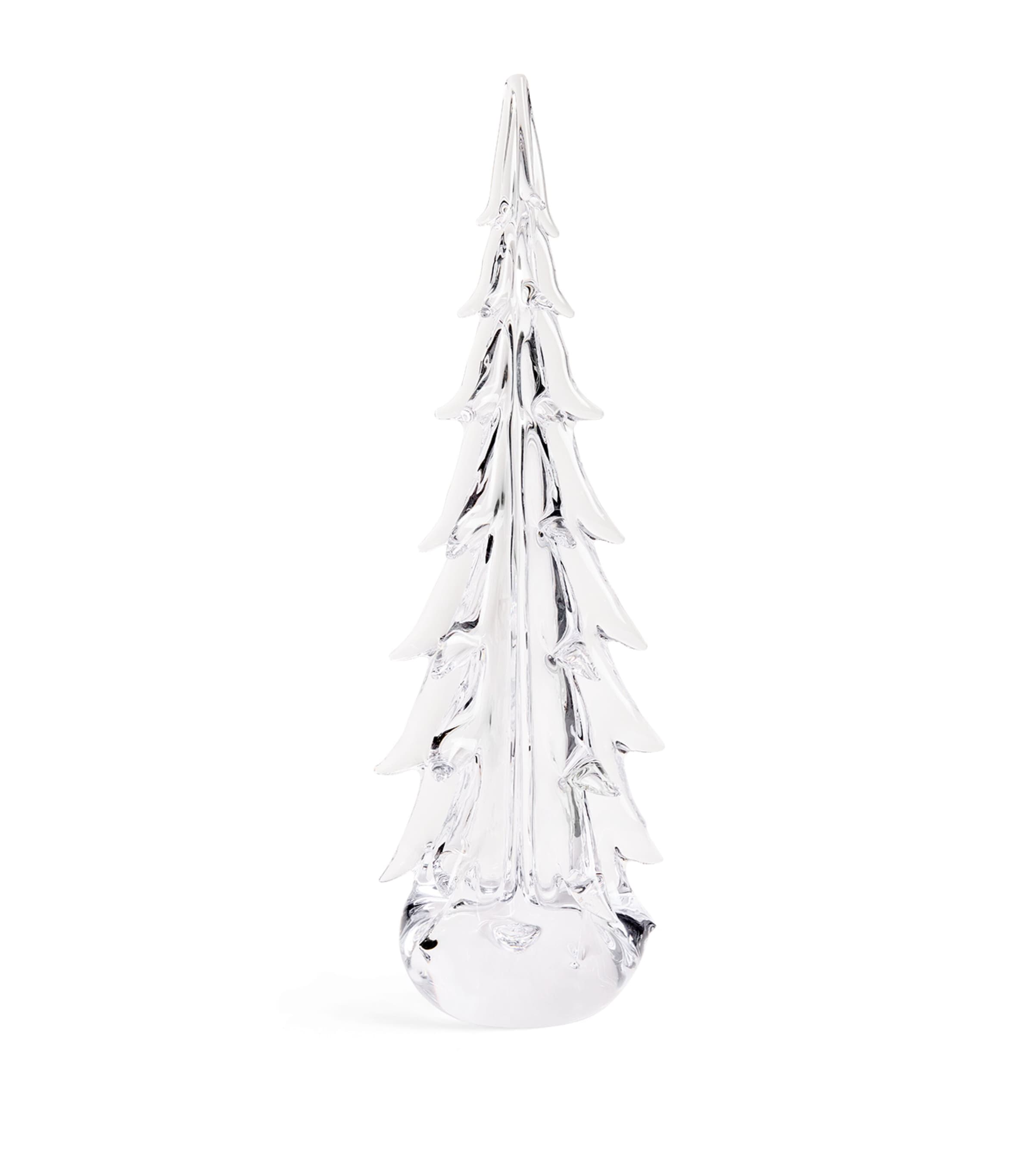 Simon Pearce Glass Vermont Evergreen Christmas Tree Ornament In Transparent