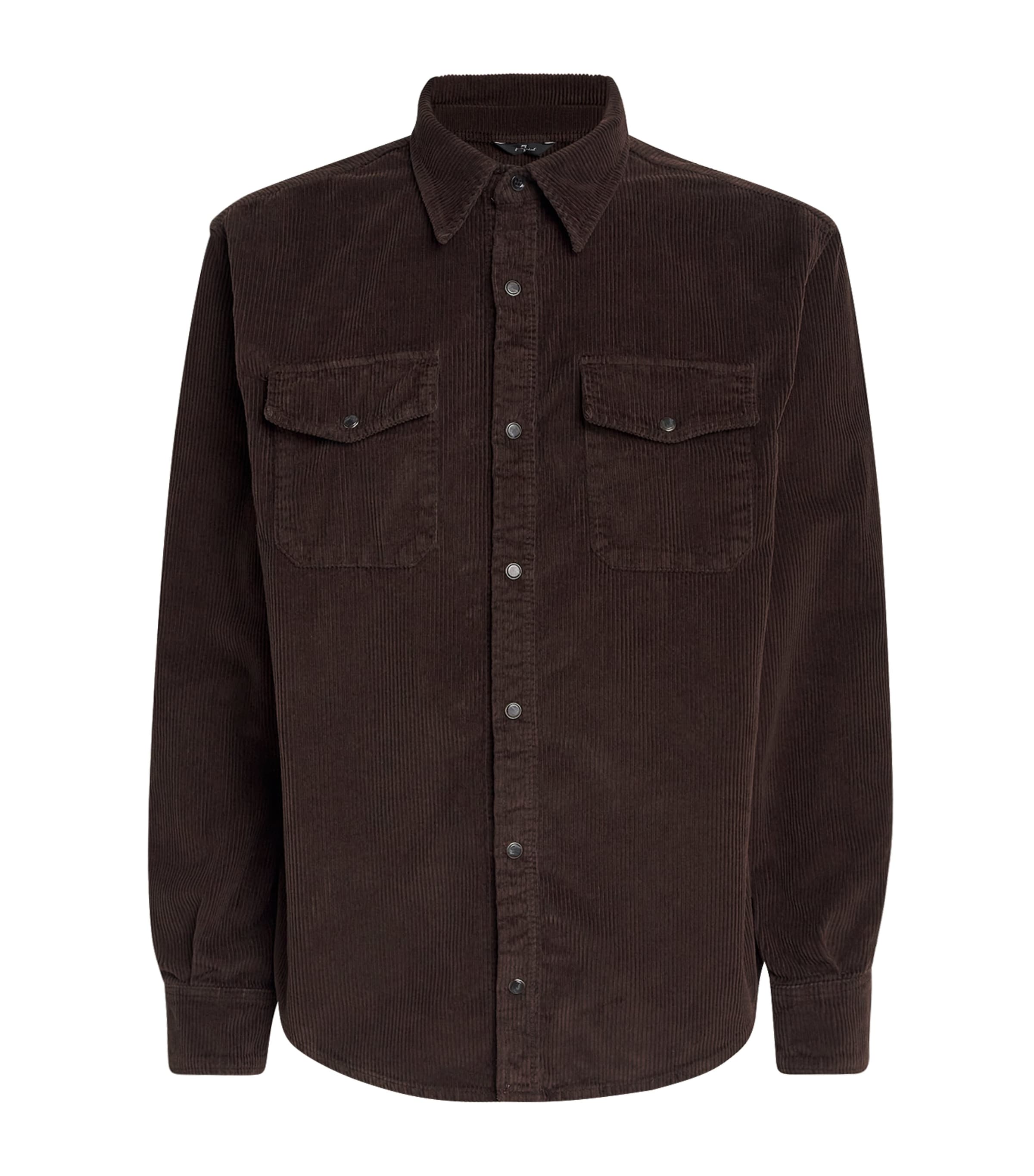 7 For All Mankind Corduroy Overshirt In Brown