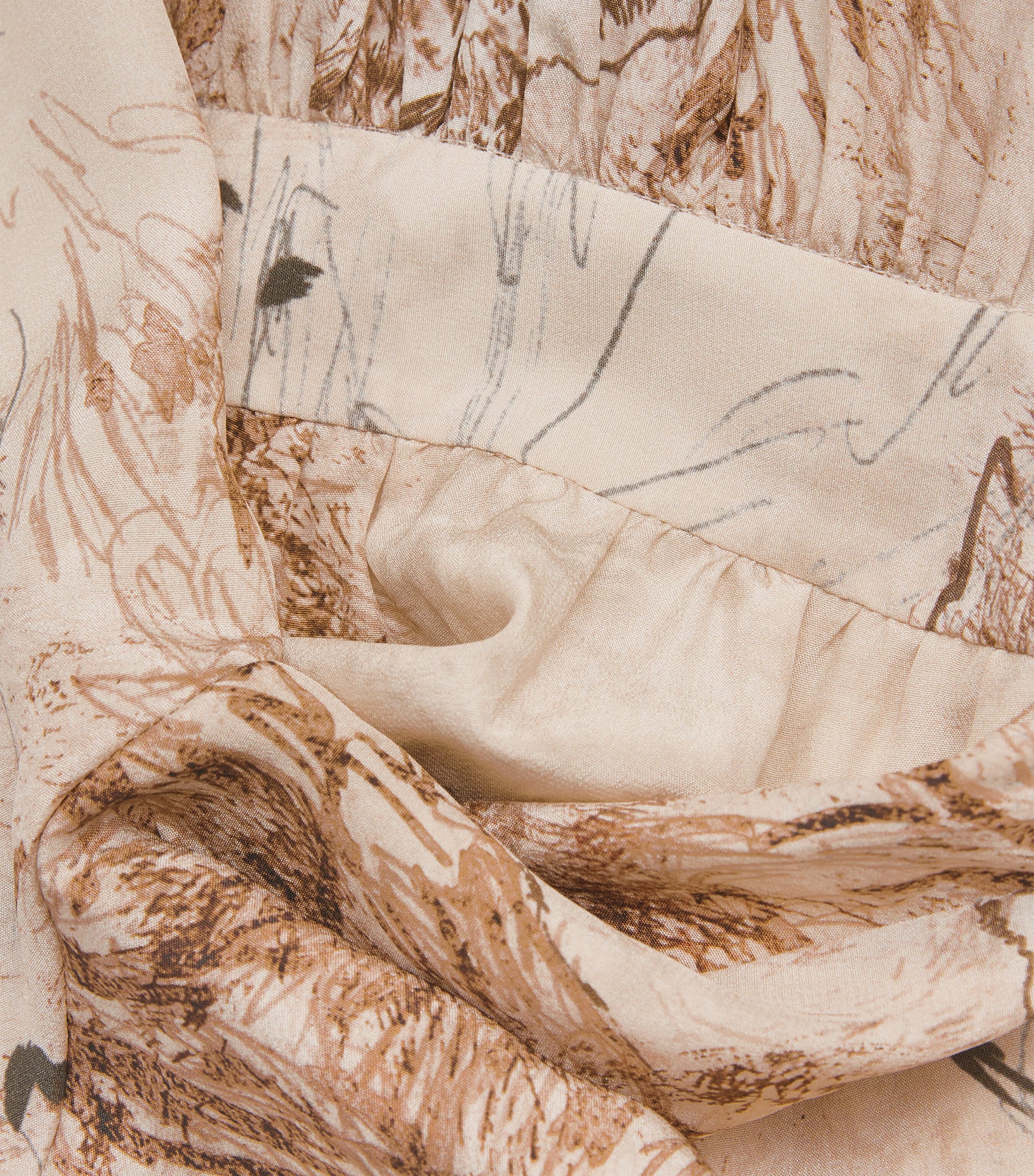 Silk Printed Maxi Dress VISONE Image 5