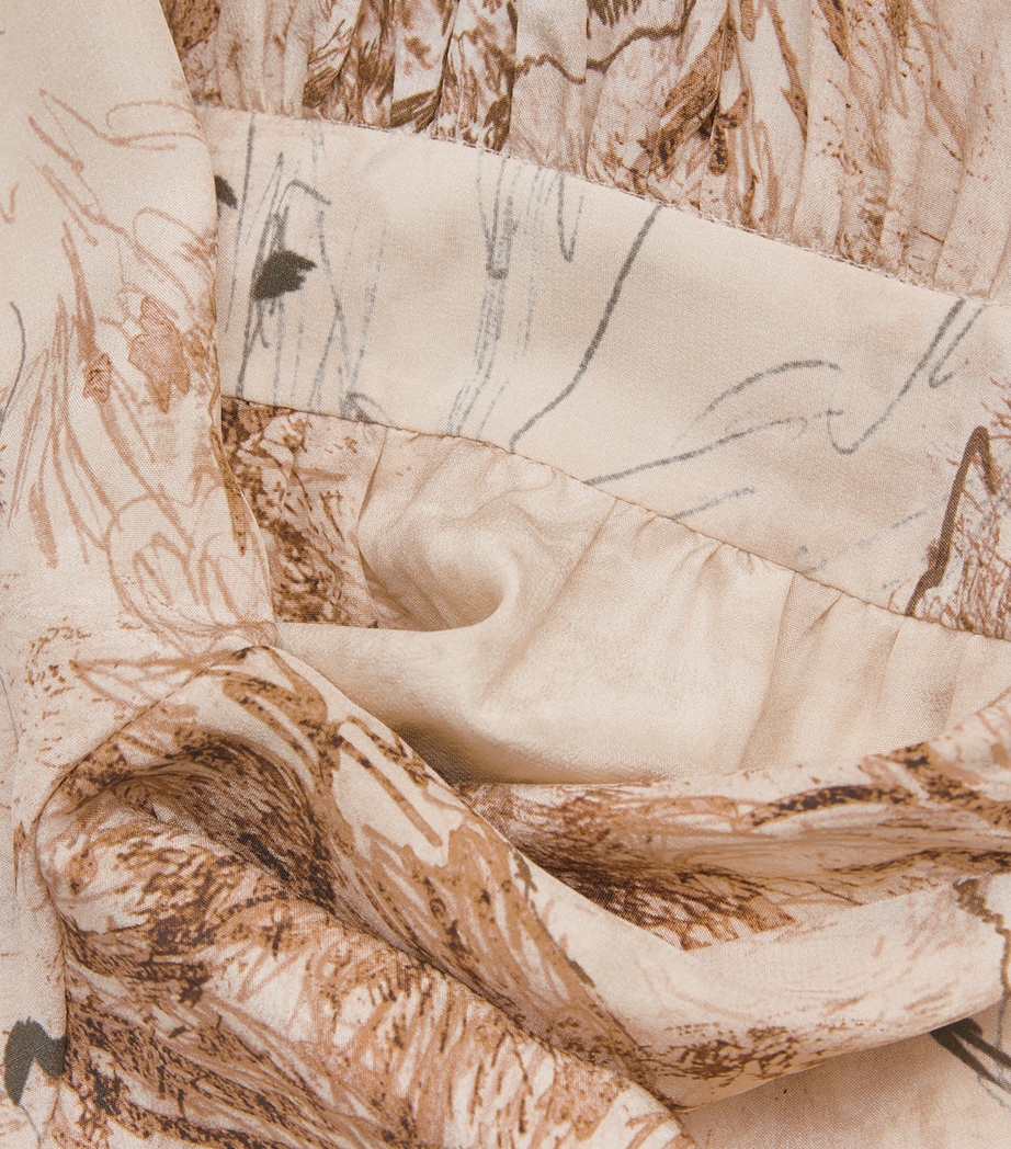 Silk Printed Maxi Dress VISONE Image 5