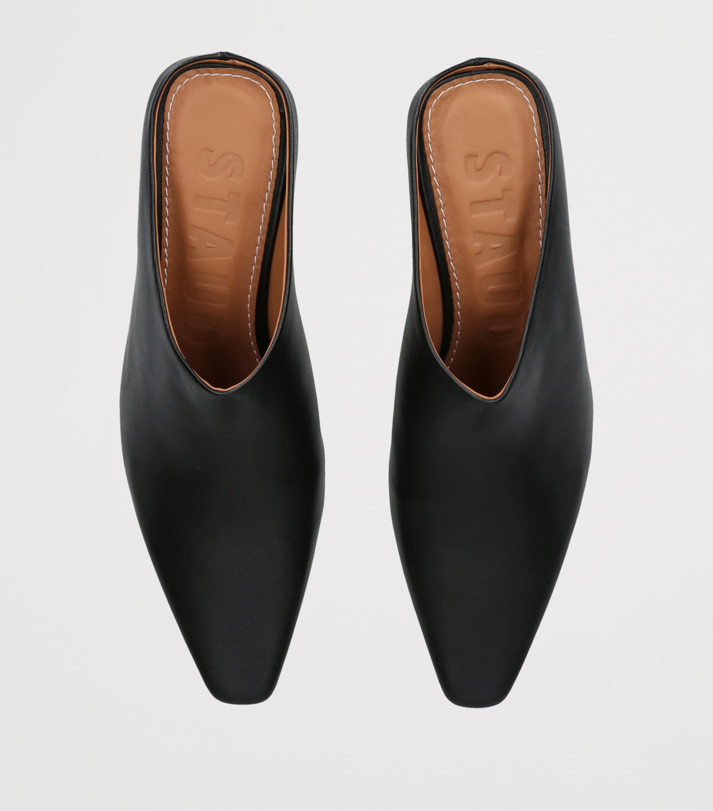 STAUD Leather Wally Mules 55 Black Image 3