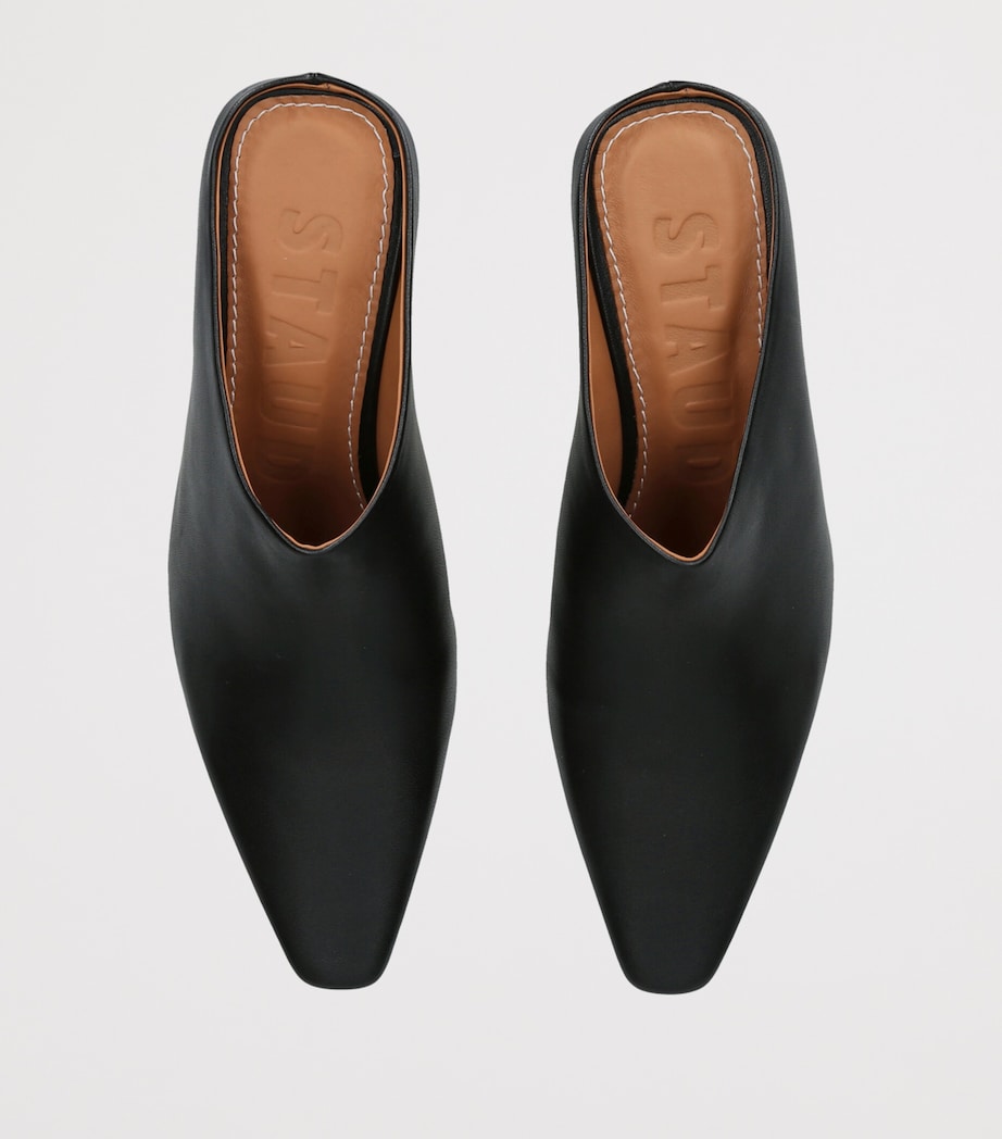 STAUD Leather Wally Mules 55 Black Image 3