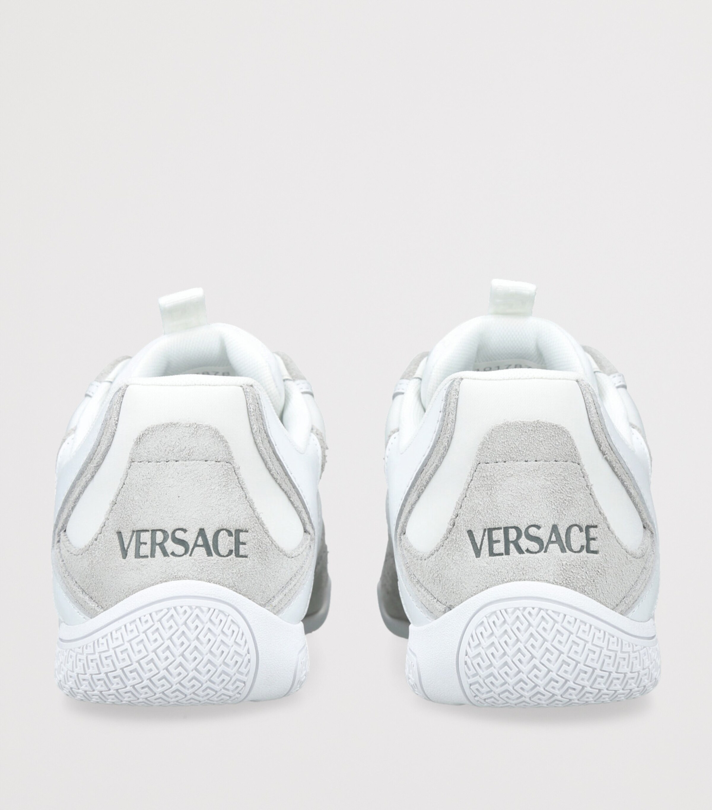Versace Suede Low-Top Sneakers White Image 2