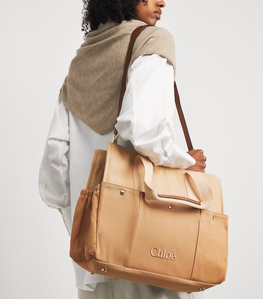 Canvas Logo Changing Bag STONE Image 2