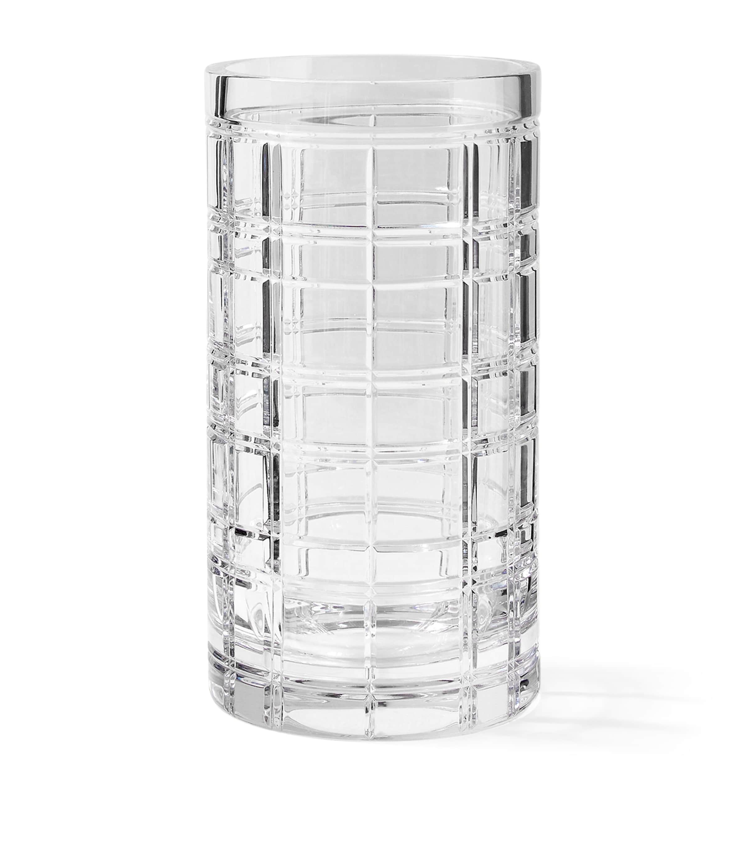 Polo Ralph Lauren Large Hudson Plaid Vase In Clear