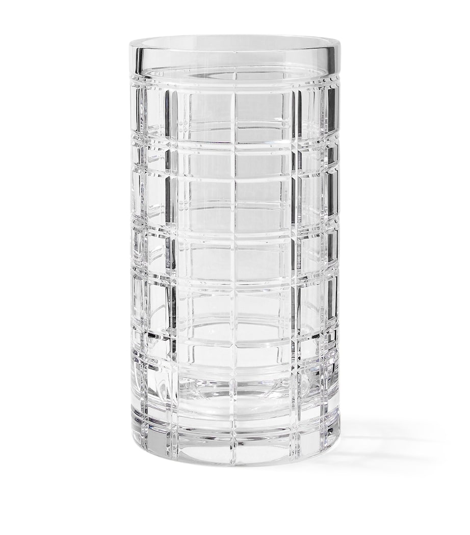 Large Hudson Plaid Vase (28.5cm) CLEAR Image 1