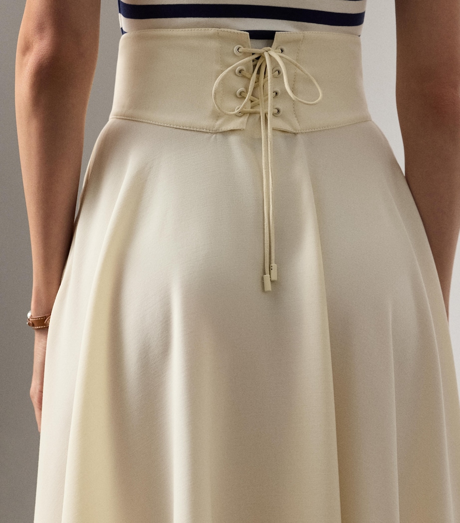 Wool Delilah Midi Skirt NATURAL-101 Image 5