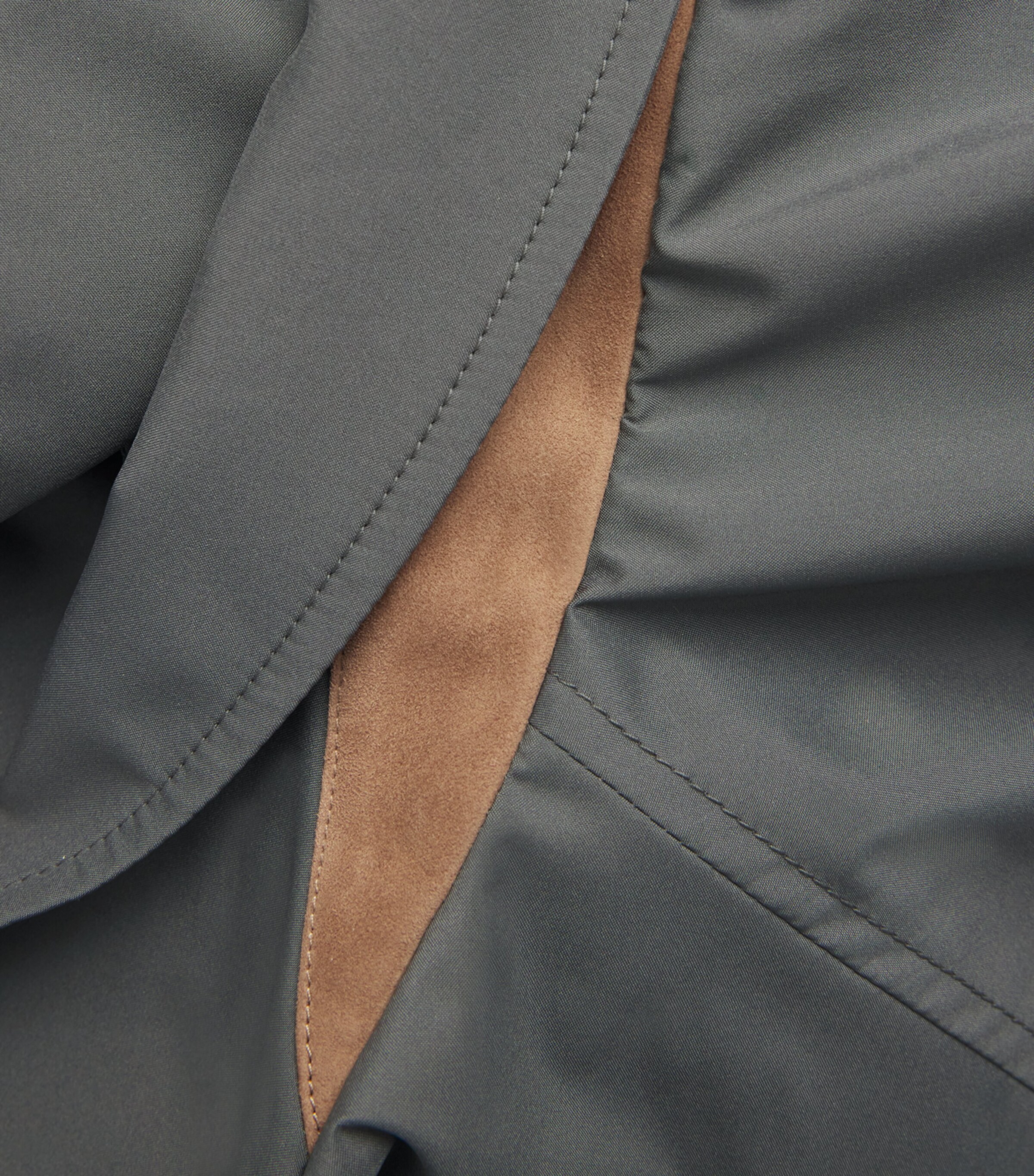 Mid-Length Raincoat 11058- GREY Image 3