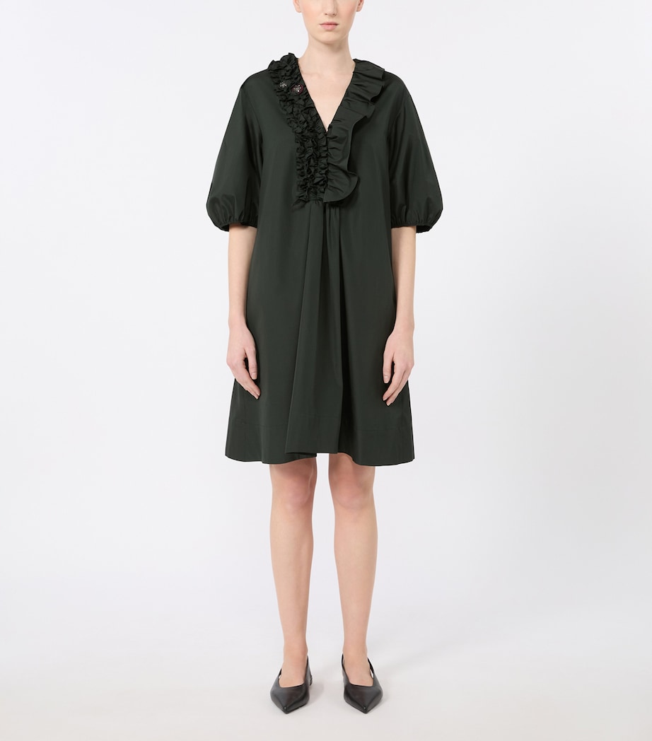 Max Mara Womens Ruffle Mini Dress Green Image 3