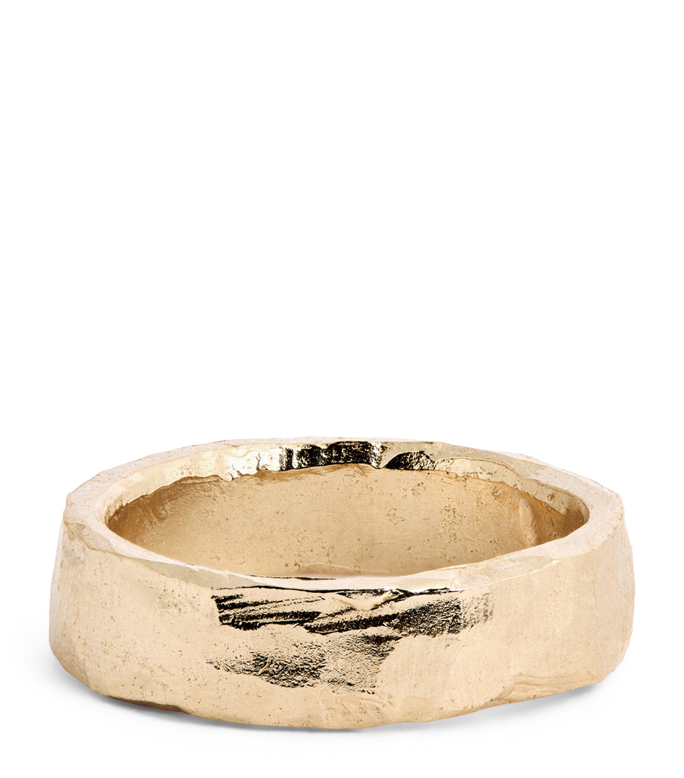 The Ouze Yellow Gold Hallmark Band Ring In Gold