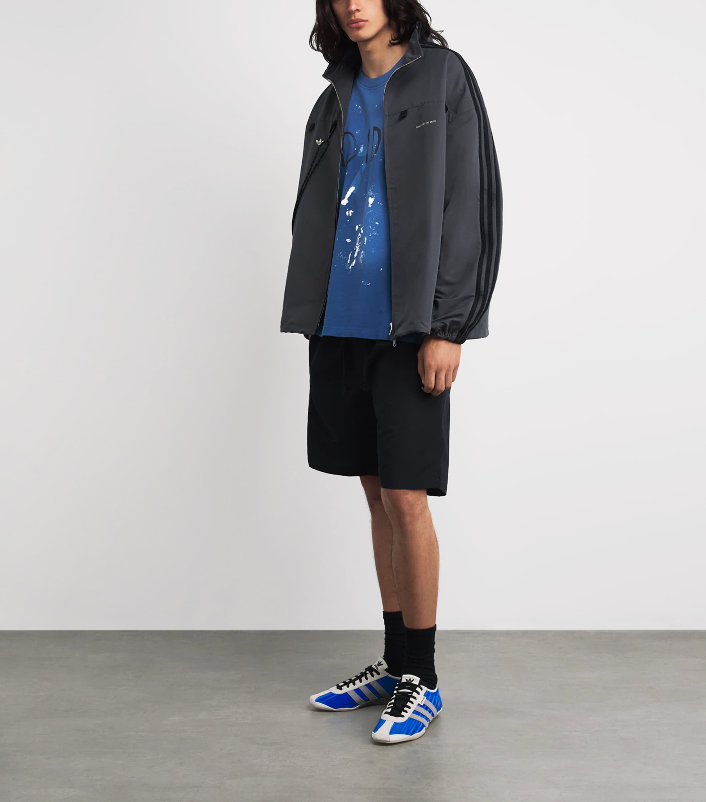 adidas Mens x Songs for the Mute 7 Printed T-Shirt Dusky Petrol Image 2