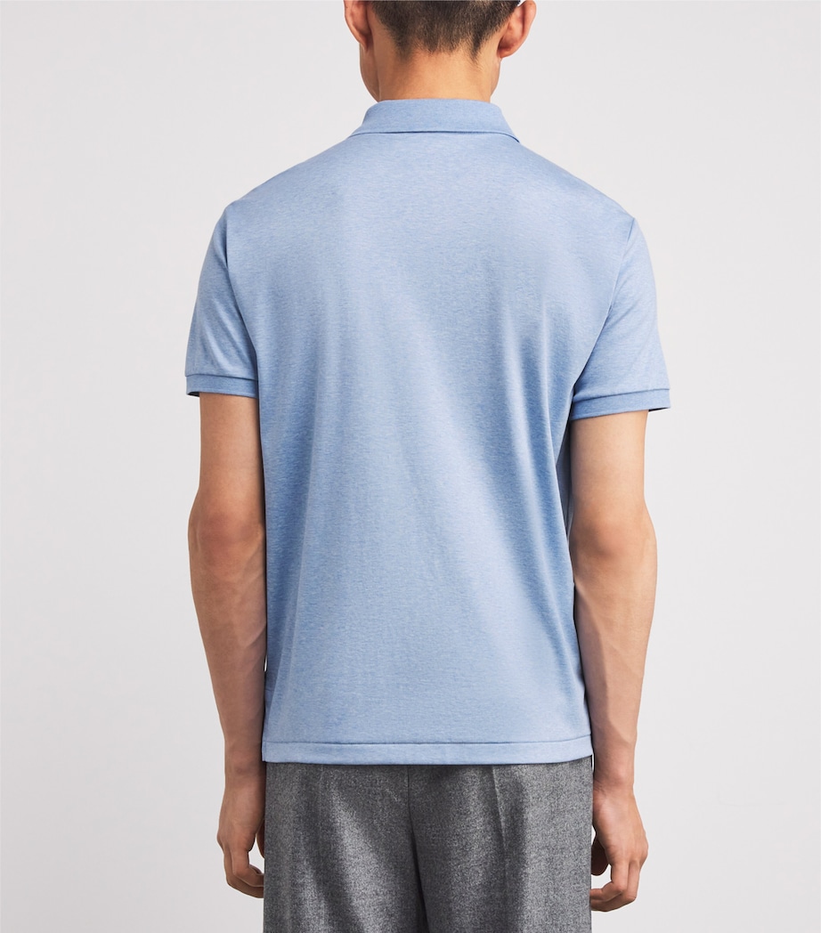 Custom Slim-Fit Polo Shirt ISLE HEATHER Image 4