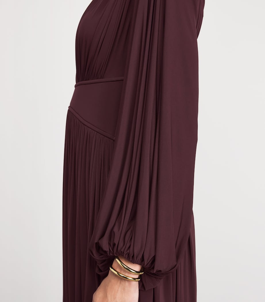 Zimmermann Womens Gathered Luna Maxi Dress Mahogany Image 3