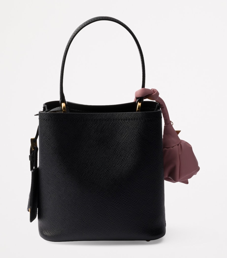 Mini Saffiano Leather Panier Top-Handle Bag F0G9F Image 3