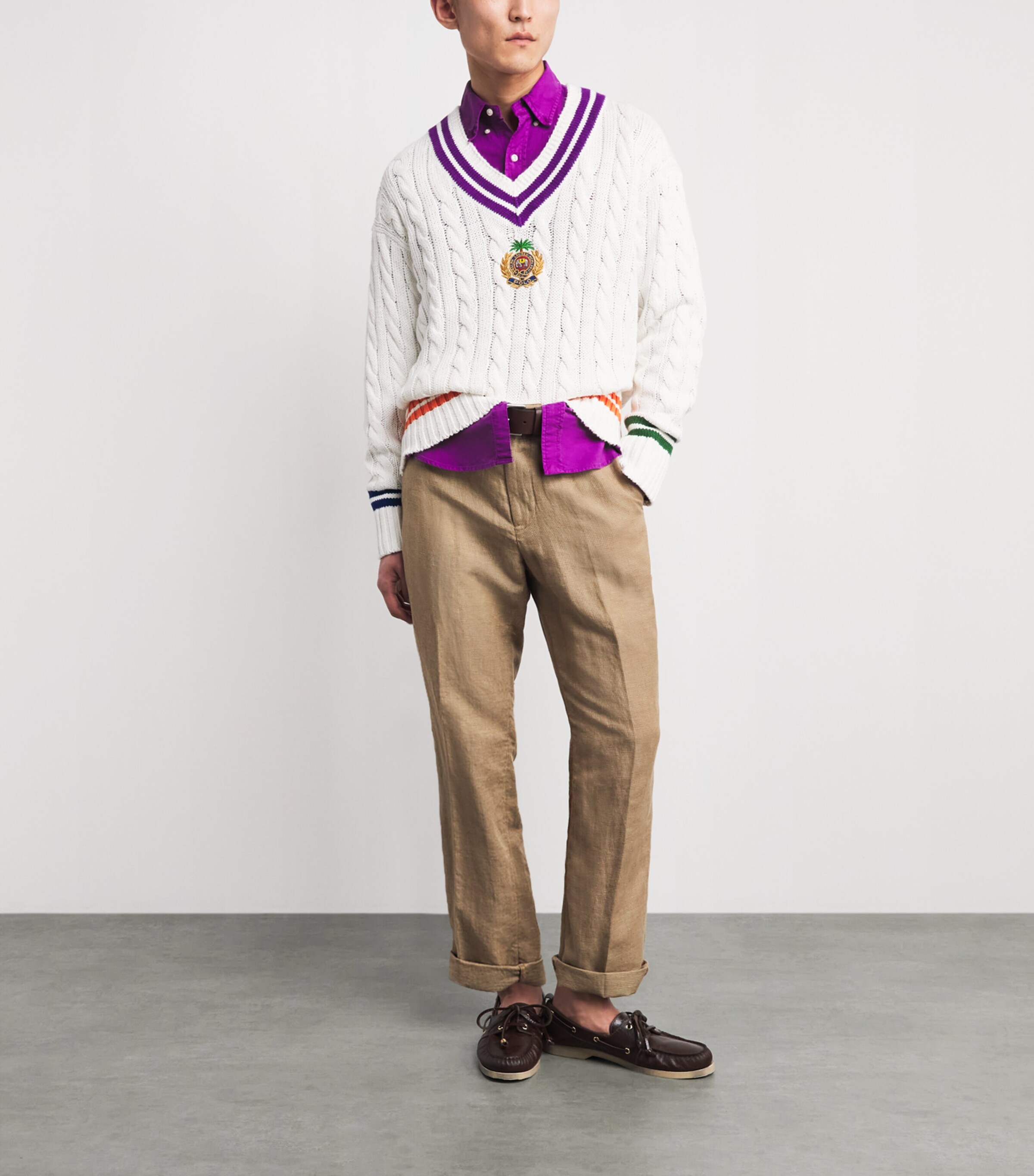 Polo Ralph Lauren Purple Cotton Garment-Dyed Oxford Shirt | Harrods US