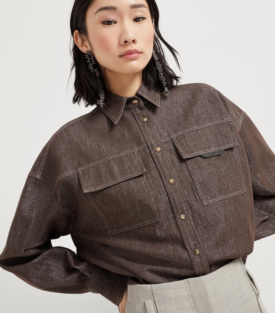 Sparkling No-Fade Denim Shirt C003 Image 5