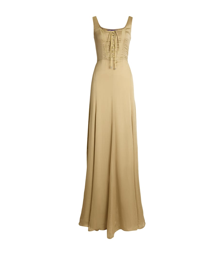 Mulberry Silk Julie Maxi Dress LUX TAN Image 1