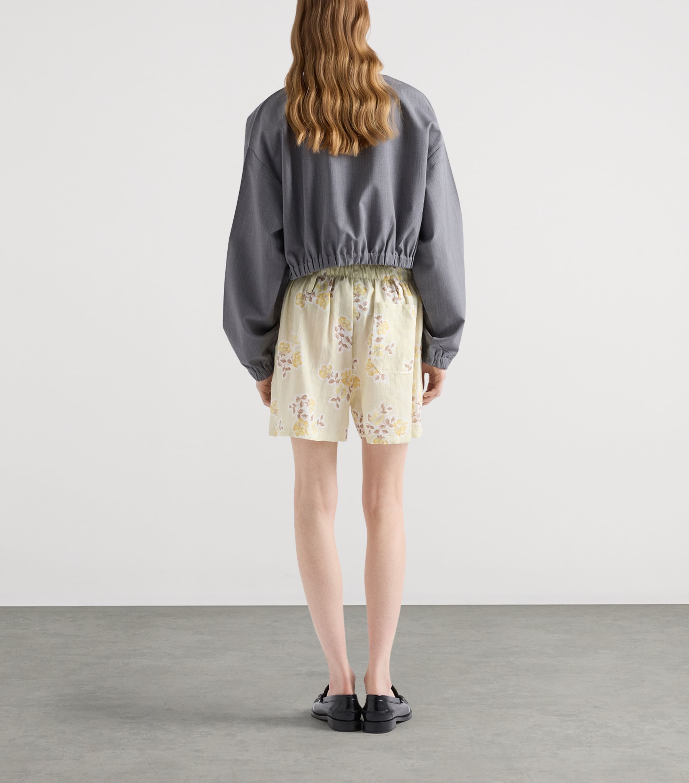 Prada Womens Wool-Mohair Tailored Jacket Grey Image 5