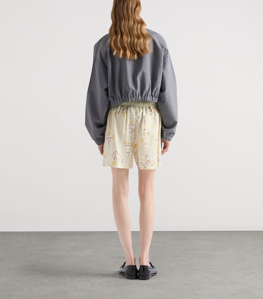 Prada Womens Wool-Mohair Tailored Jacket Grey Image 5