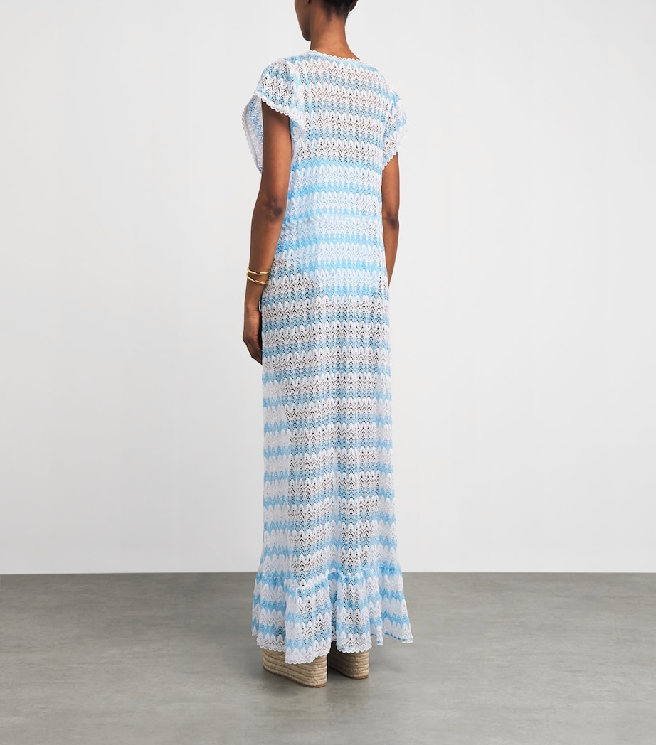 Melissa Odabash Womens Crochet Stevie Kaftan White/oasis Image 4