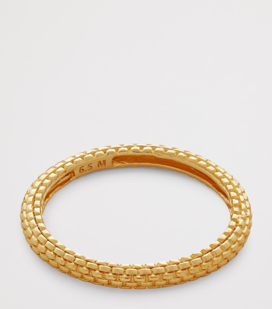 Yellow Gold-Plated Sterling Silver Heirloom Stacking Ring 18K GOLD VERMEIL Image 2