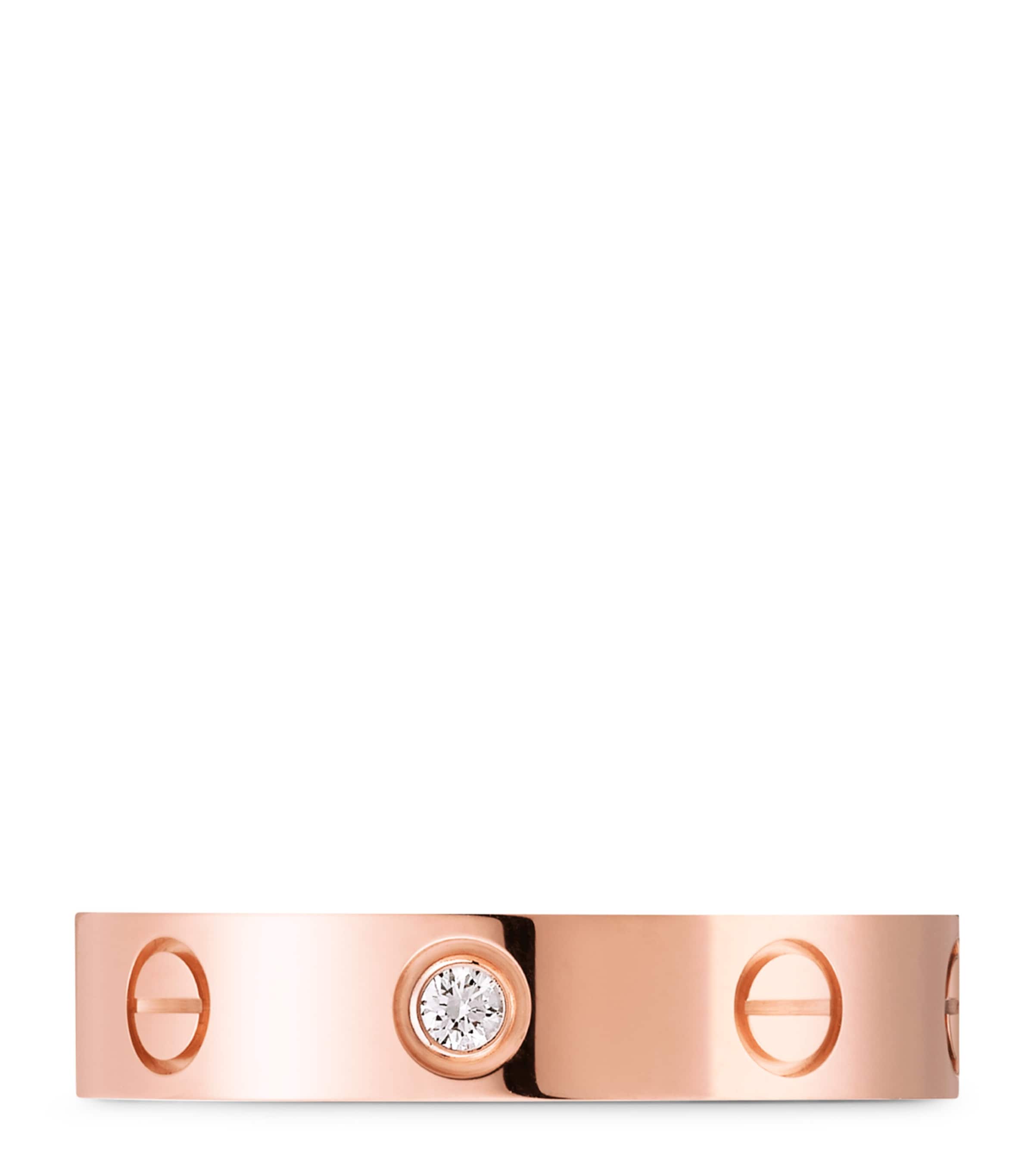 Rose Gold and Diamond LOVE Wedding Band MULTI Image 6