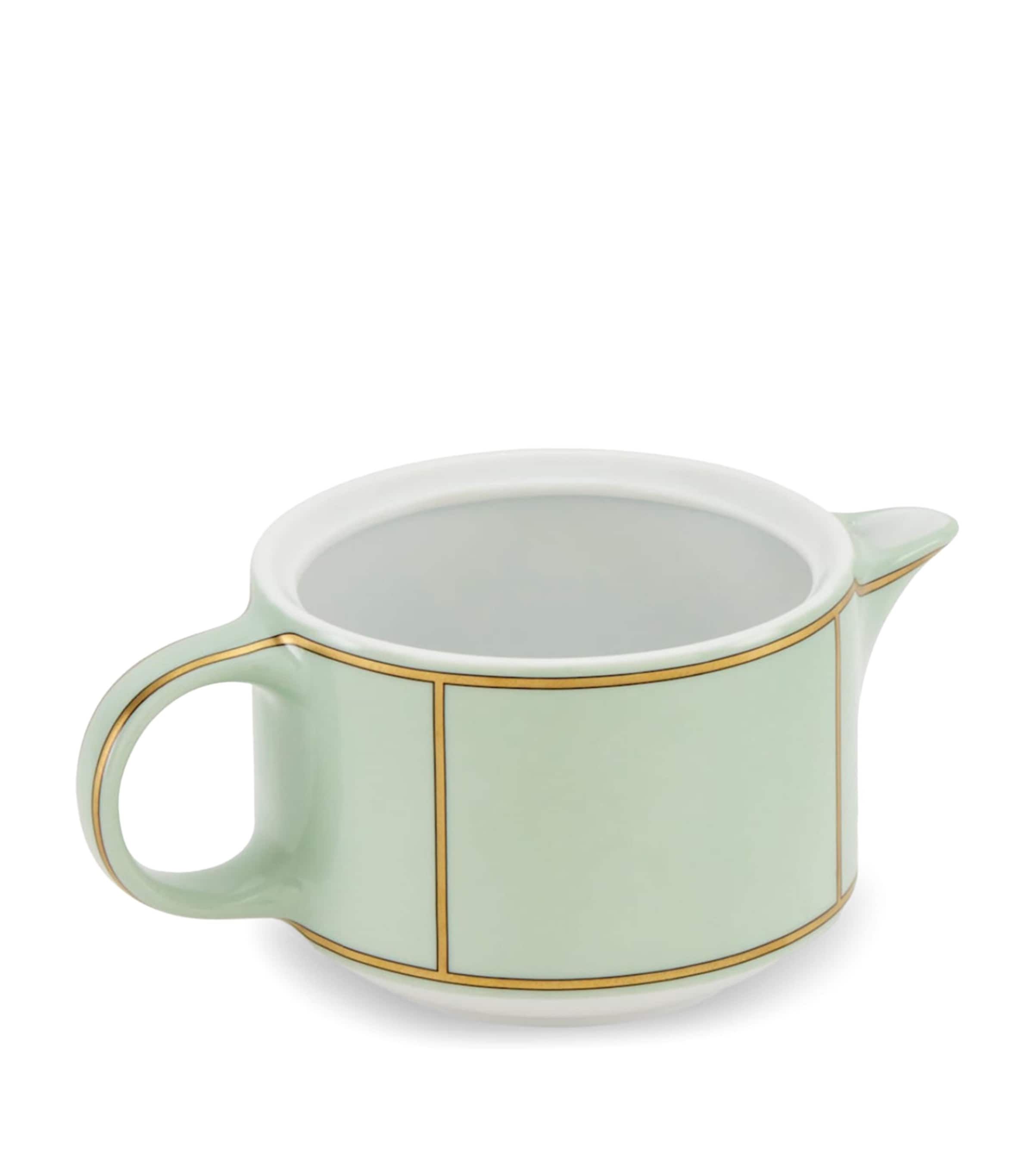 GINORI 1735 Porcelain Colonna Diva Verde Milk Jug (300ml) Image 1