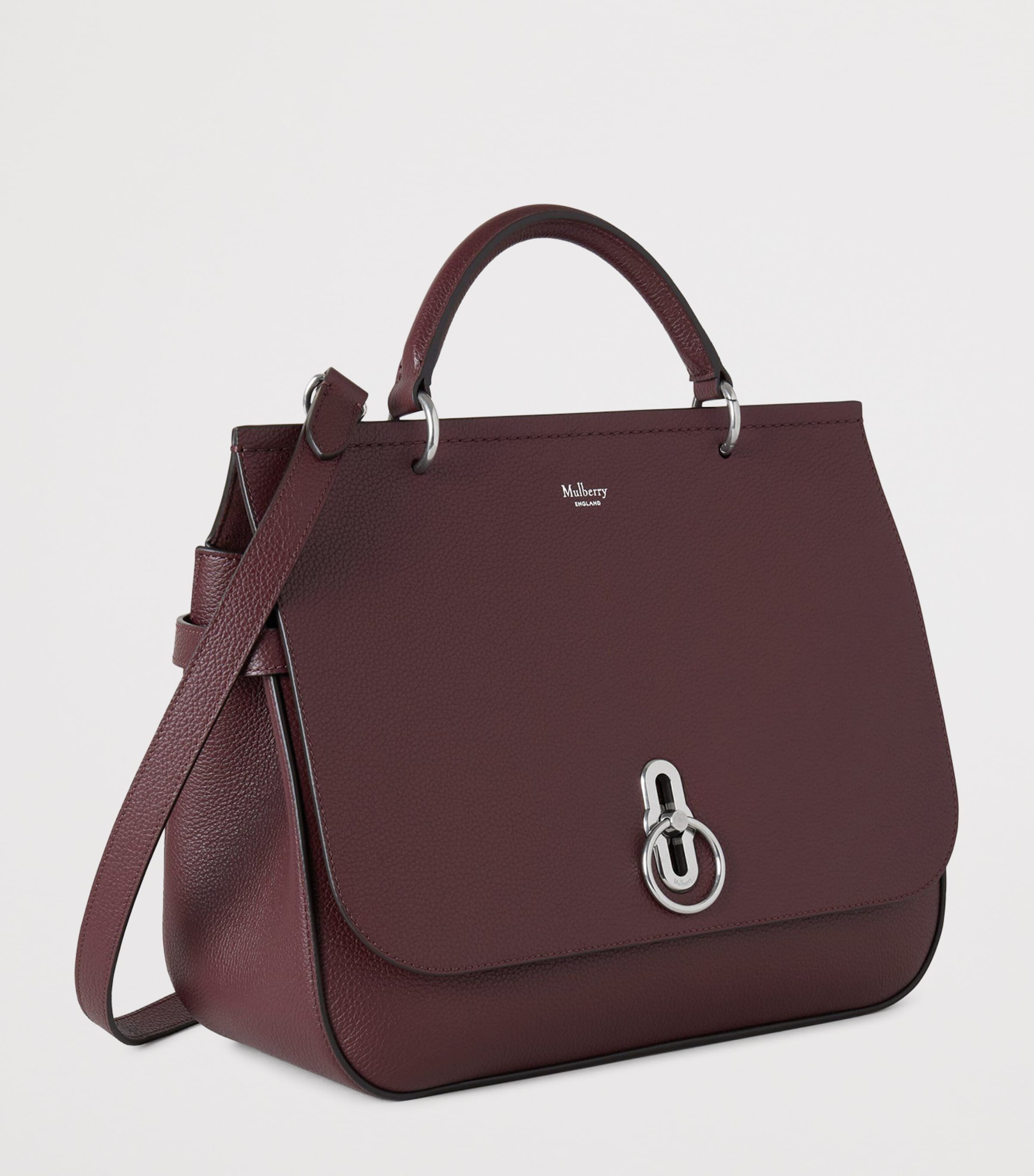 Large Leather Amberley Satchel BLACK CHERRY Image 2
