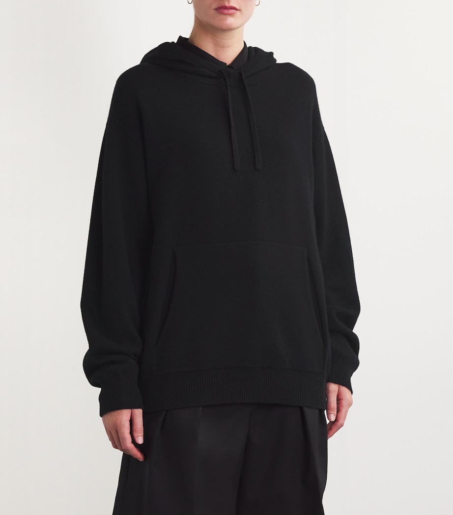 Cashmere Hoodie BLACK Image 3