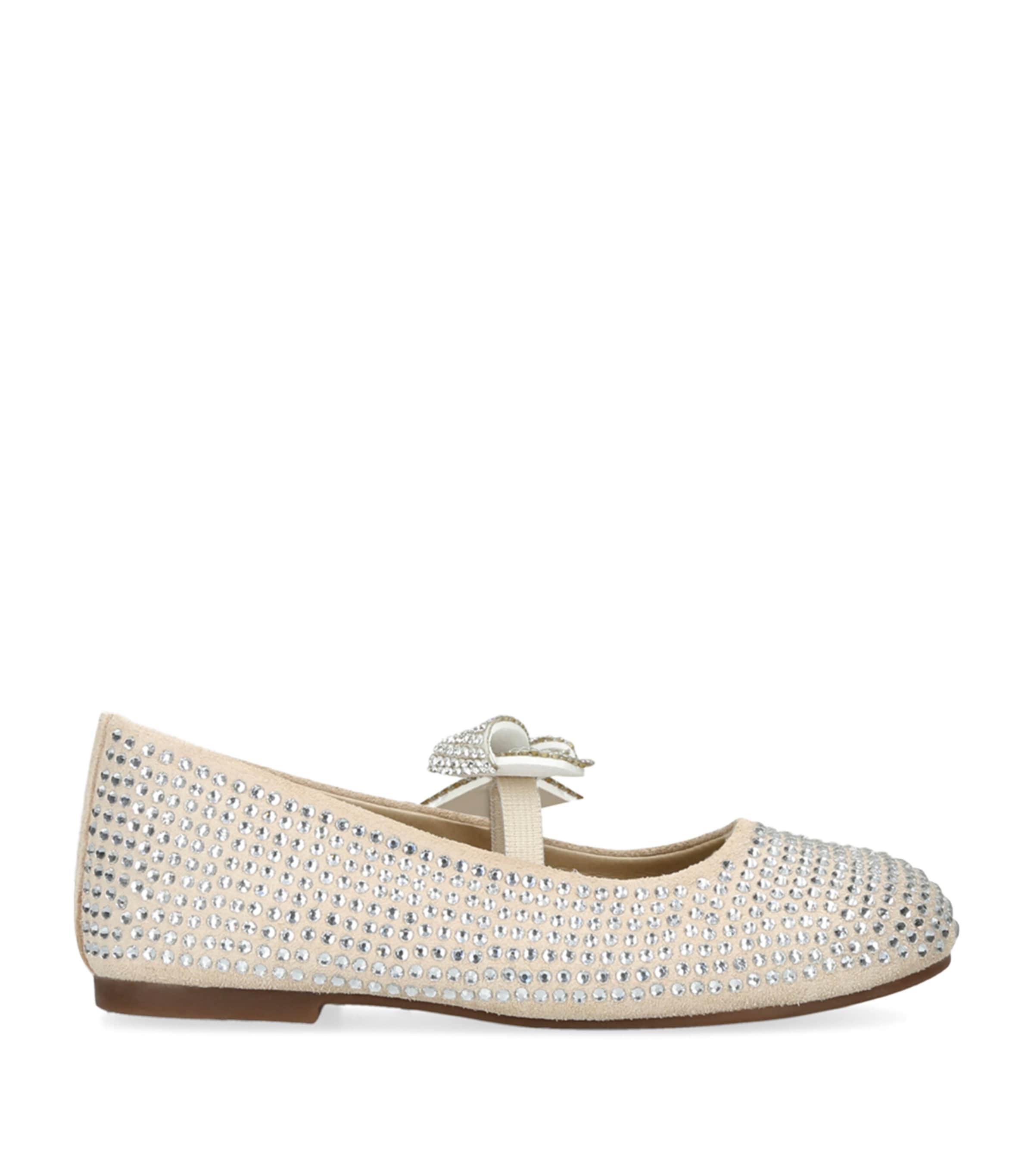 Babywalker Embellished Ballerina Flats In Beige