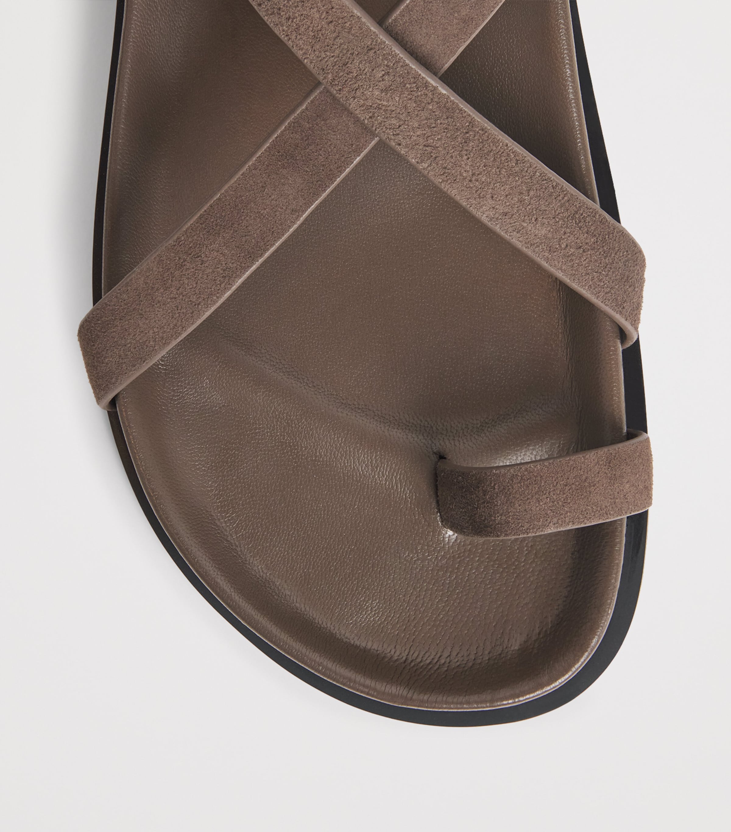 A.EMERY Leather Jalen Slim Sandals Tawny Suede Image 6