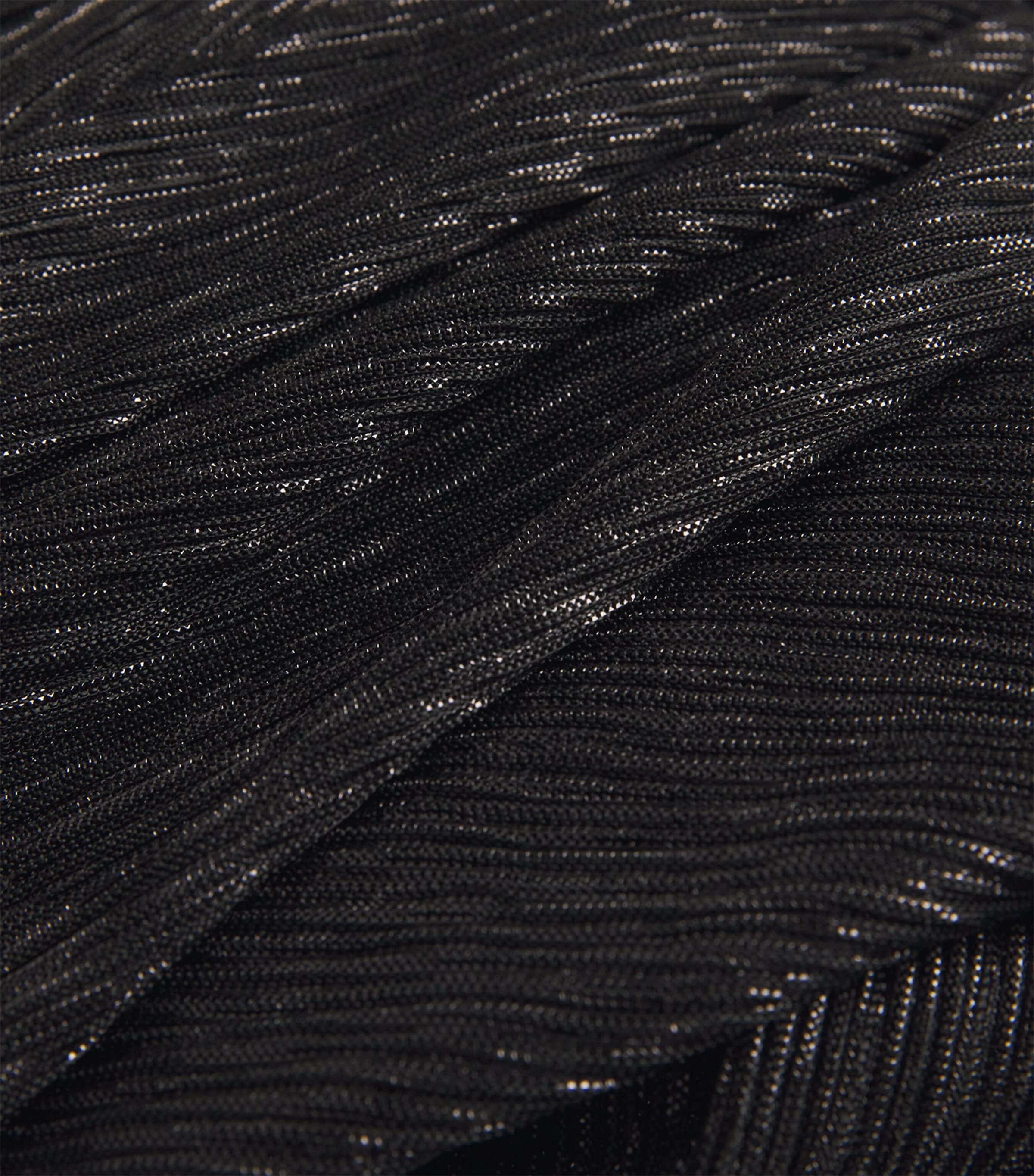 Metallic Sheer Midi Dress BLACK Image 5