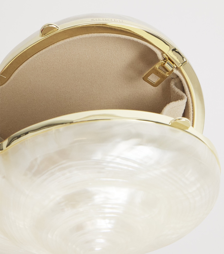 Simkhai Shell Marion Clutch Bag Pearl Image 5