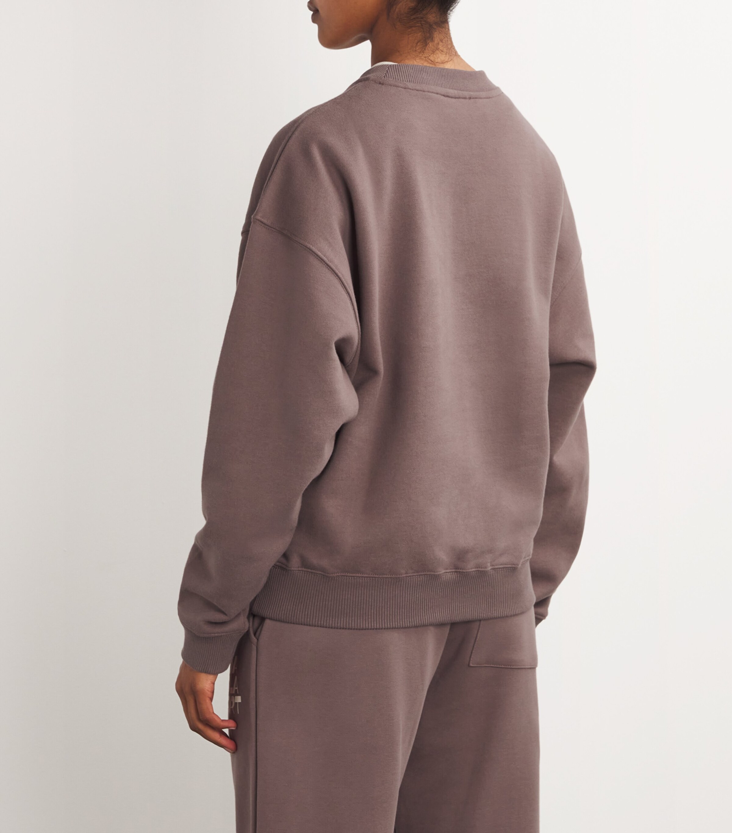 Adanola Womens Retro Relaxed Sweatshirt Pebble Brown Image 4