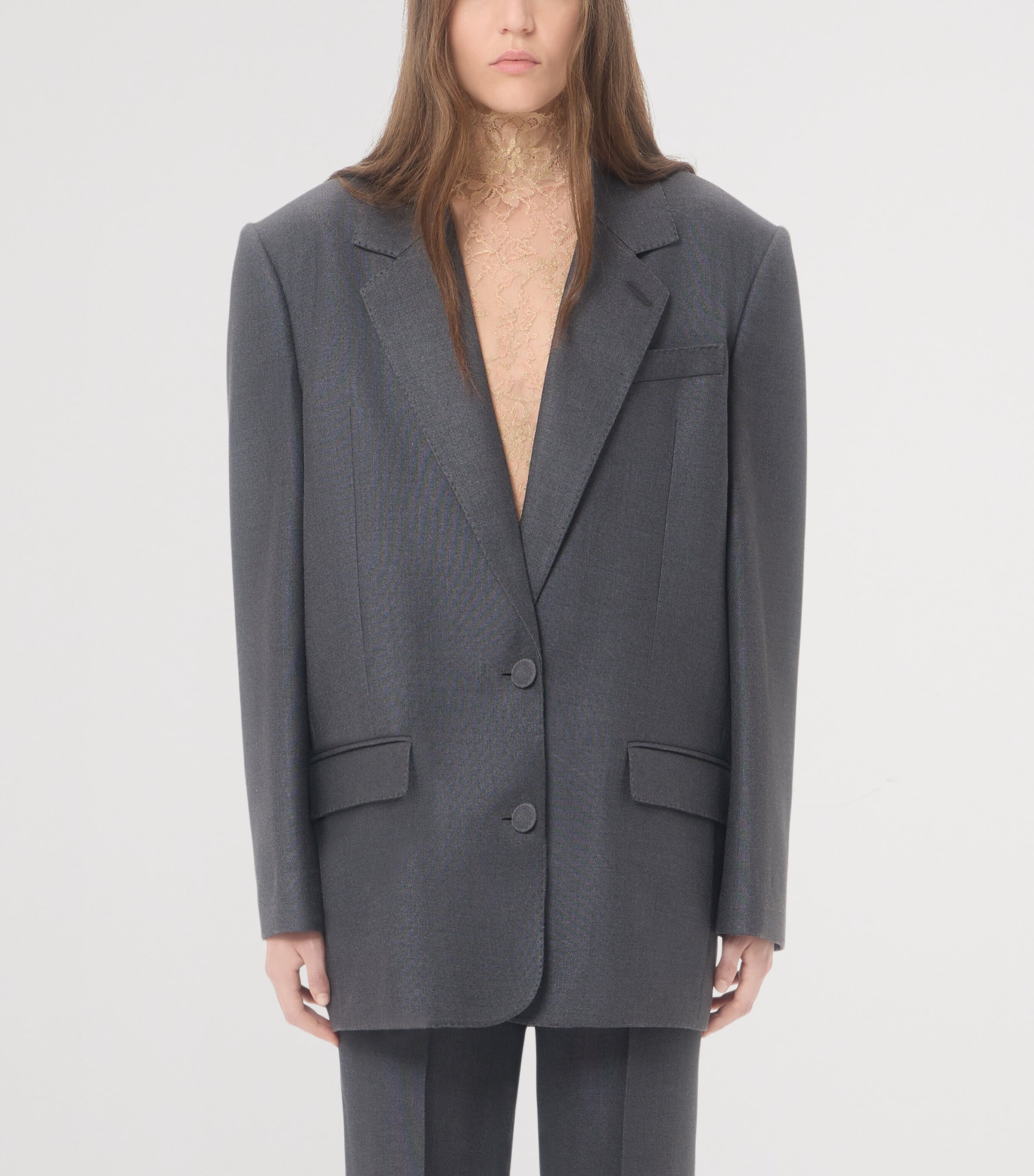 Valentino Womens Wool-Silk Blazer Image 3