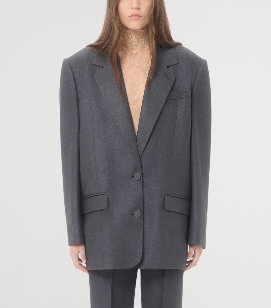 Valentino Womens Wool-Silk Blazer Image 3