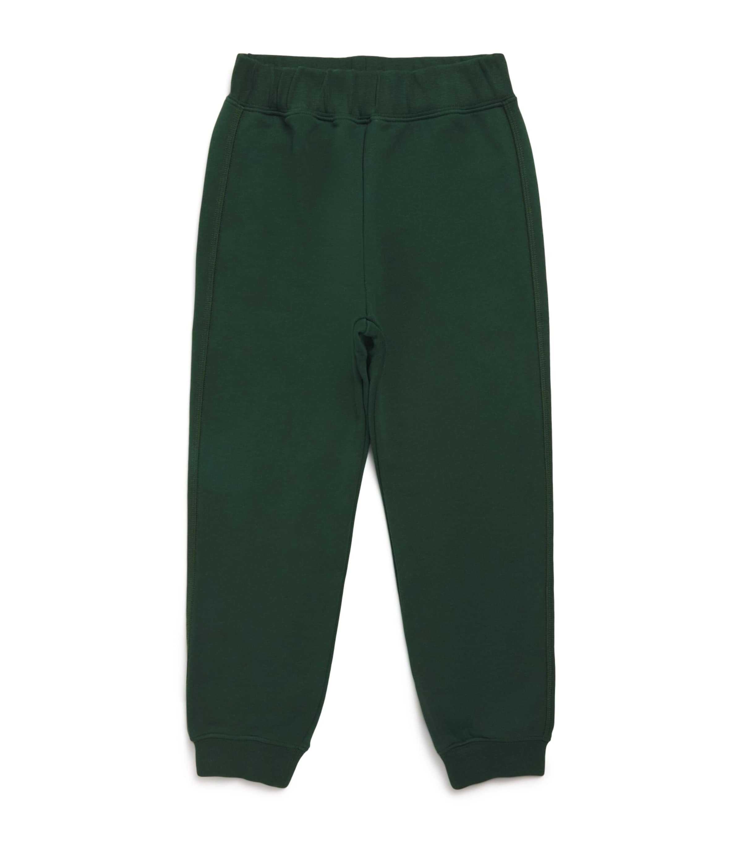 Cotton Embroidered Medusa Sweatpants (6-14 Years) 2GQ30BOTTLE GRN+GOLD Image 1