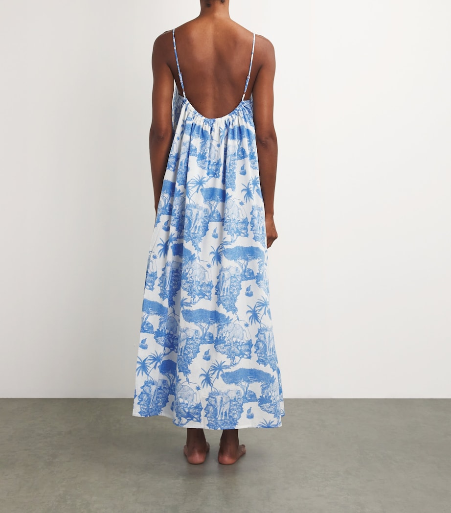 Cotton Loxodonta Nightdress BLUE Image 3