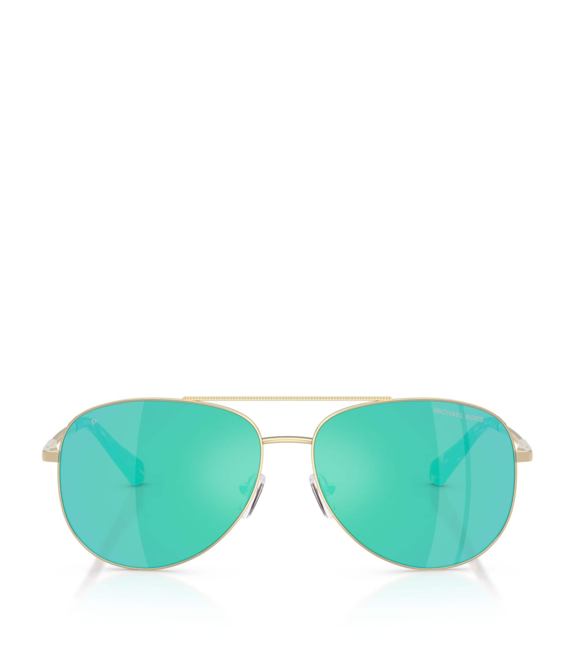 Michael Kors Perledo Pilot Sunglasses Gold Image 1
