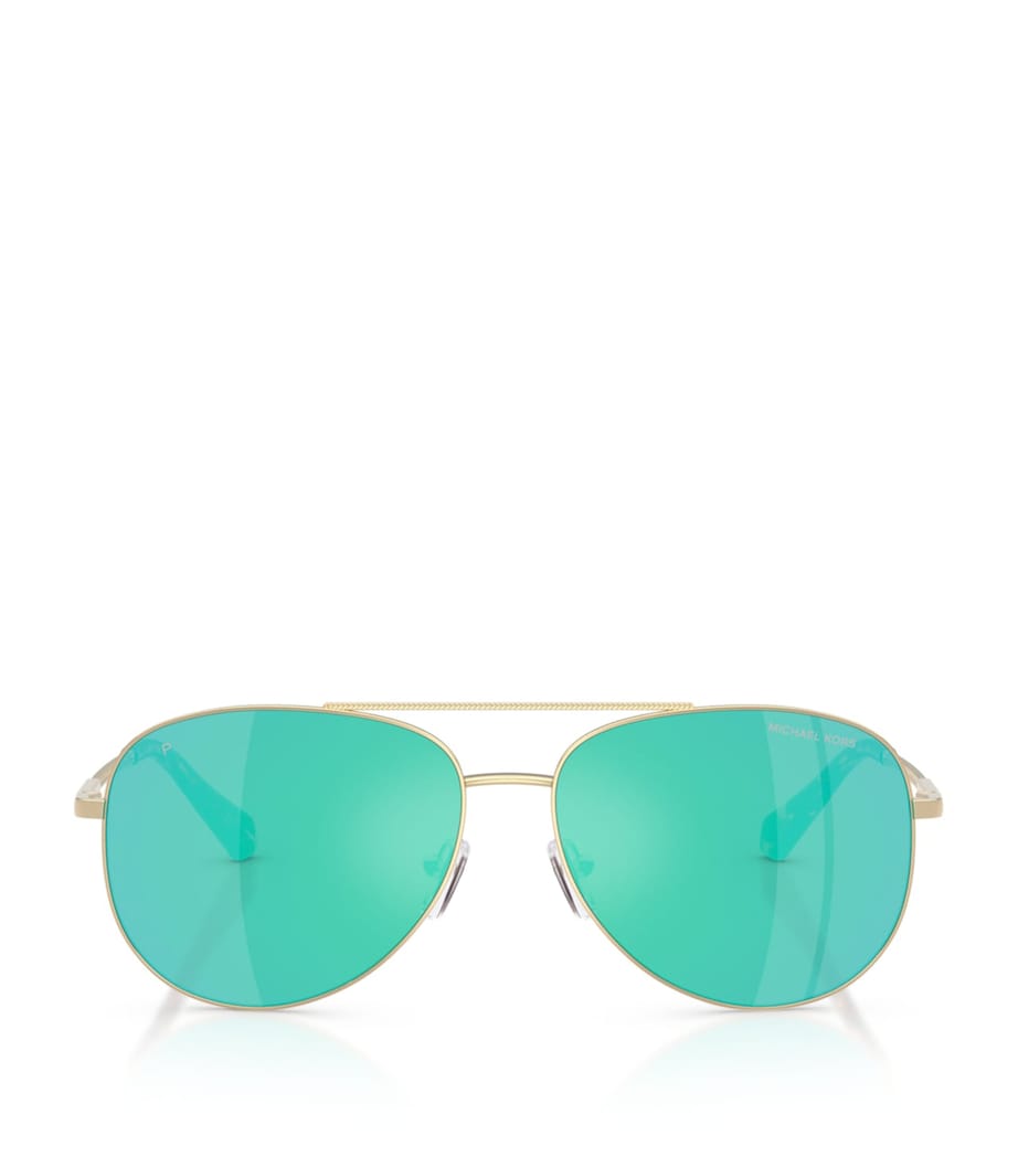 Michael Kors Perledo Pilot Sunglasses Gold Image 1