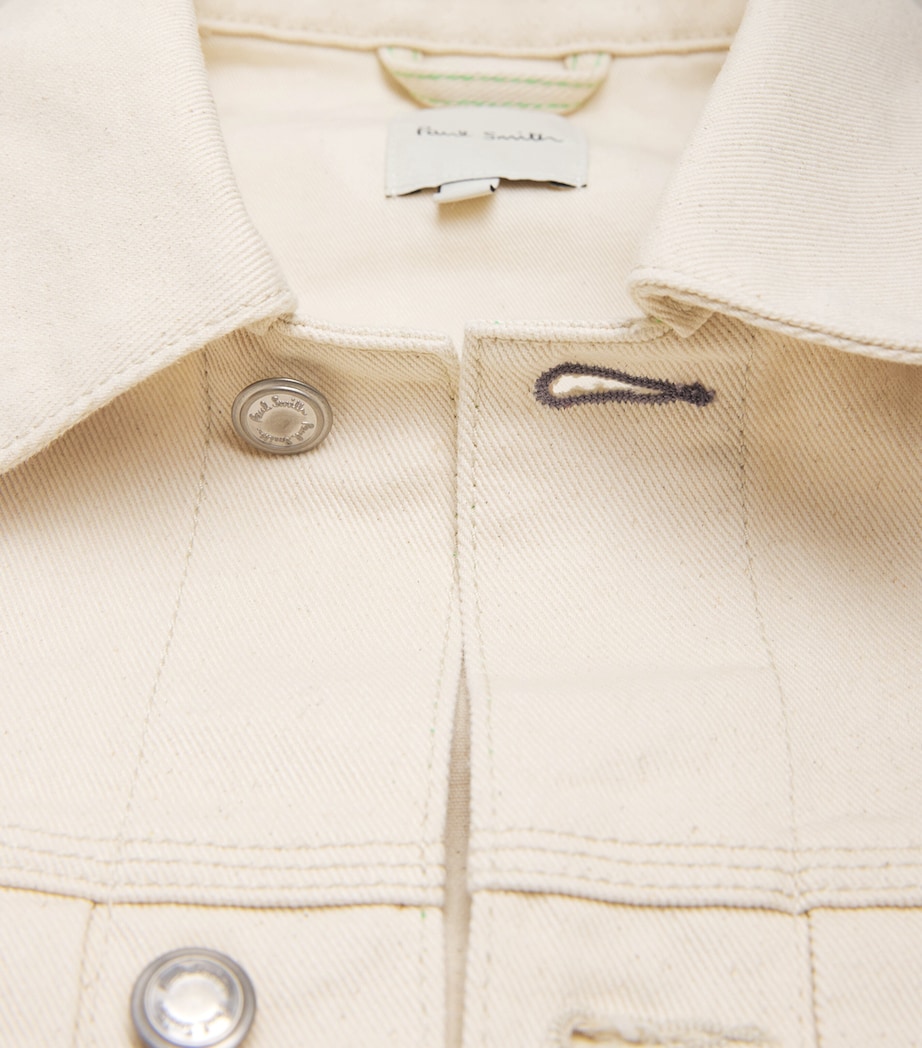 Paul Smith Mens Denim Embroidered Jacket R_wash Image 6