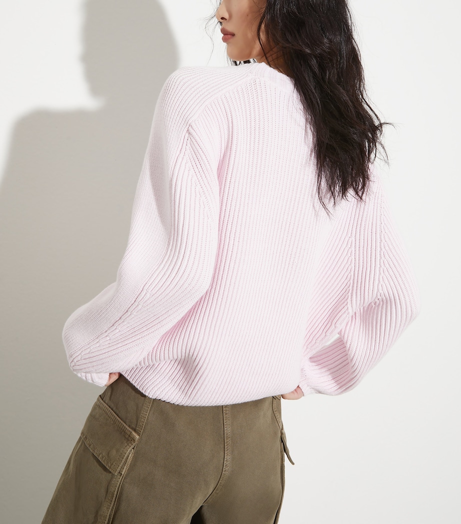 Wool Half-Zip Sweater PINK Image 4