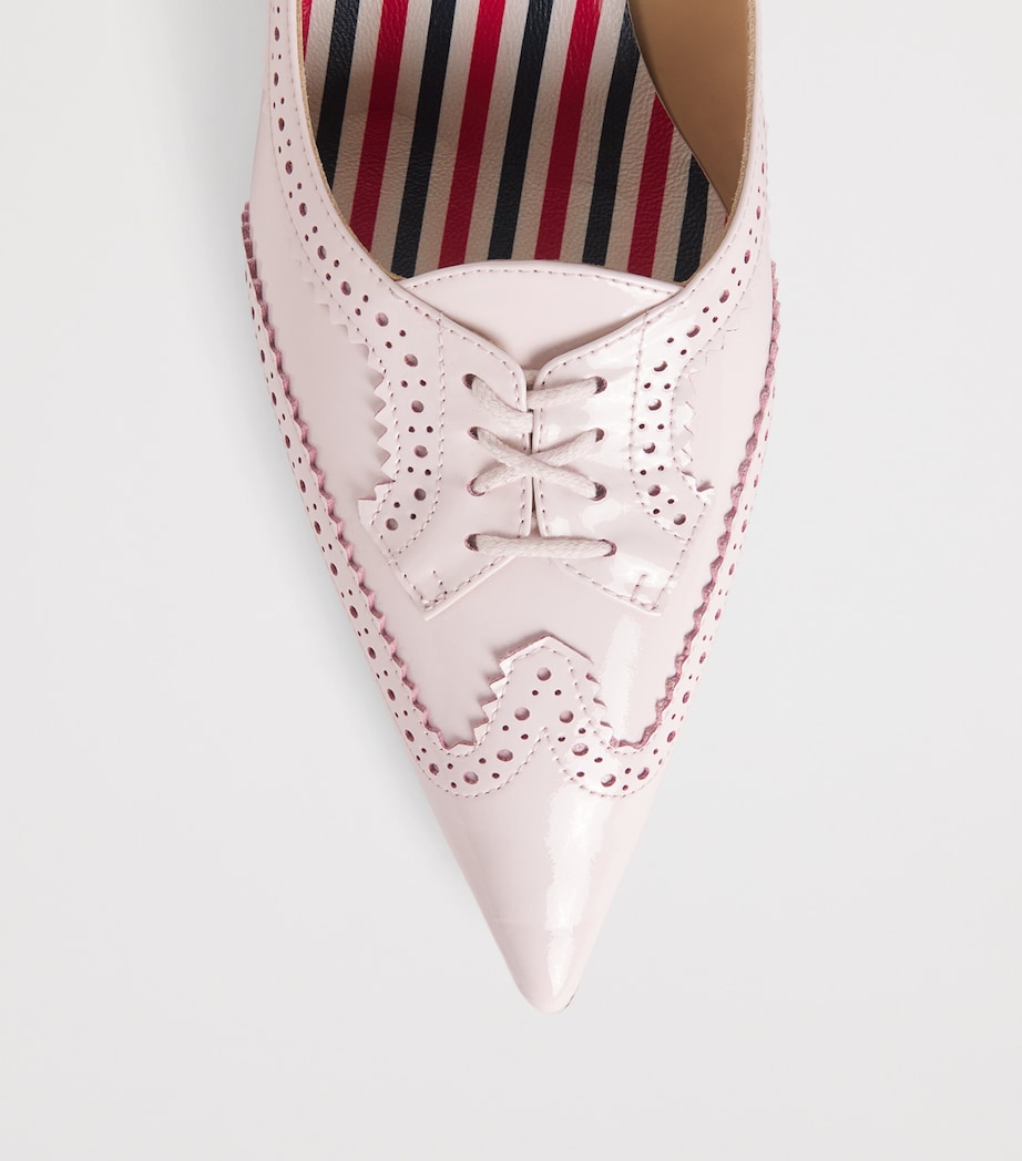 Patent Leather Wingtip Pumps 50 LIGHT PINK Image 4