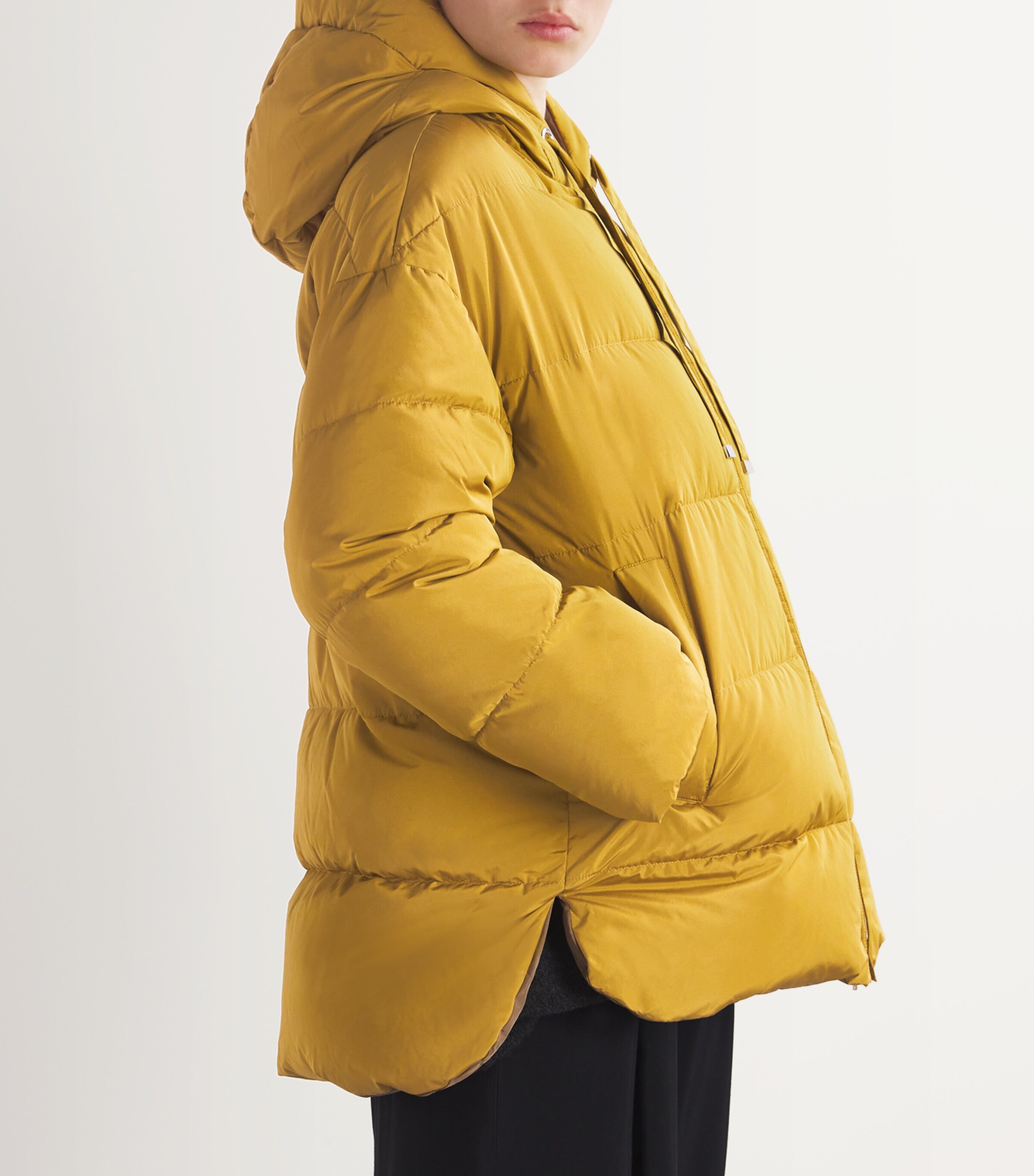 Max Mara Womens Water-Repellent Reversible Quilted Jacket Yellow Image 6