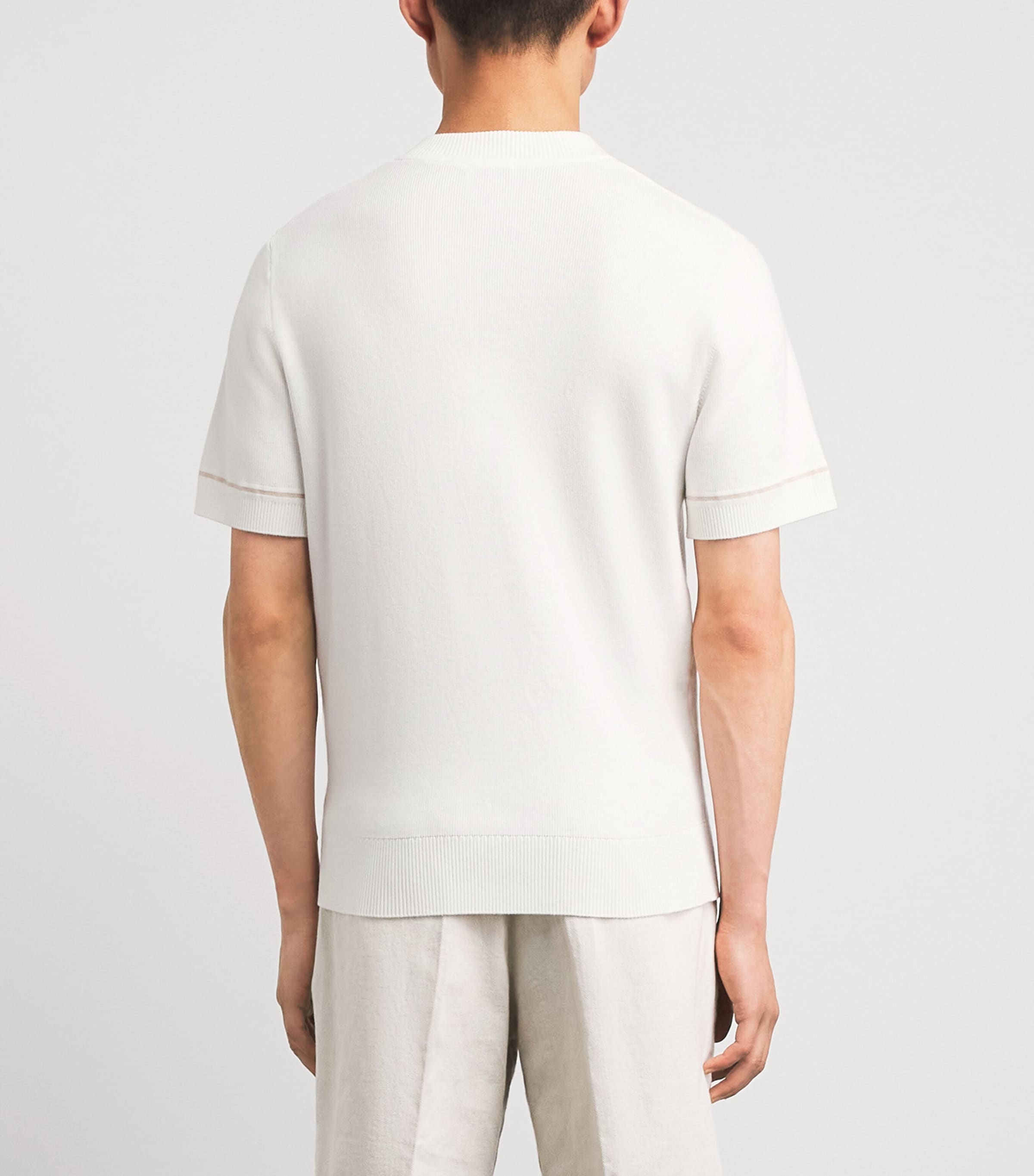 CHÉ Mens Casimir Henley Polo Shirt White Image 5