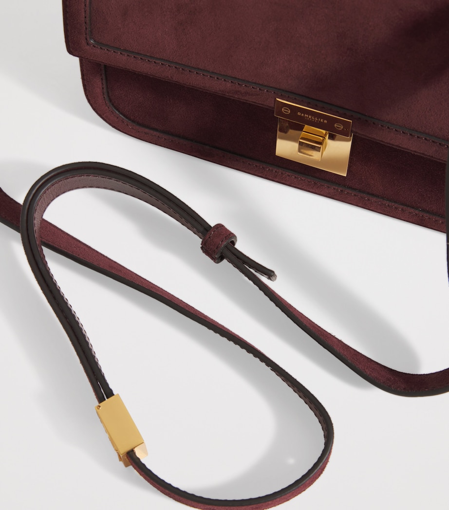 Suede Paris Cross-Body Bag BURGUNDY F02 Image 6