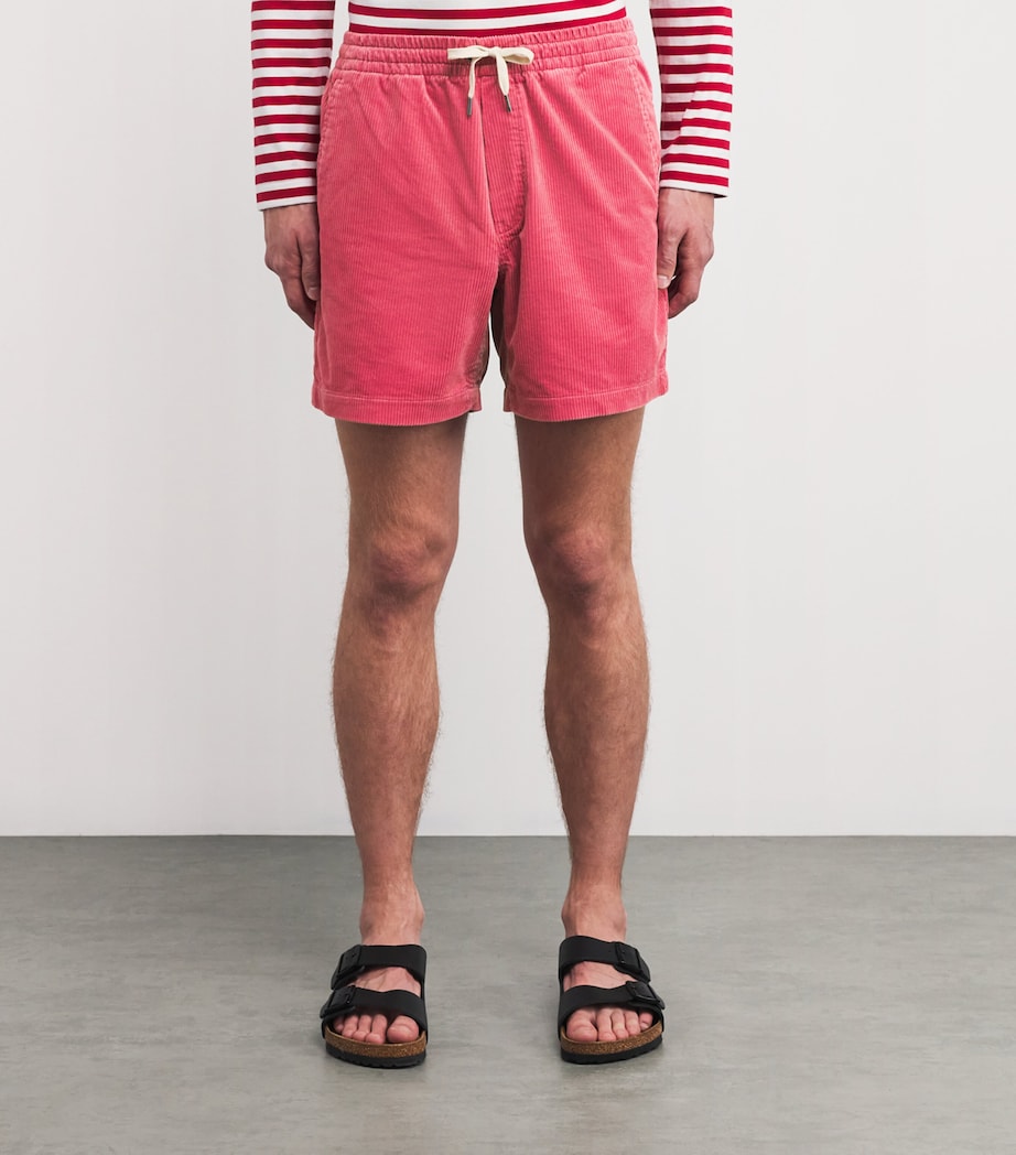 Cotton Corduroy Polo Prepster Shorts RED Image 3