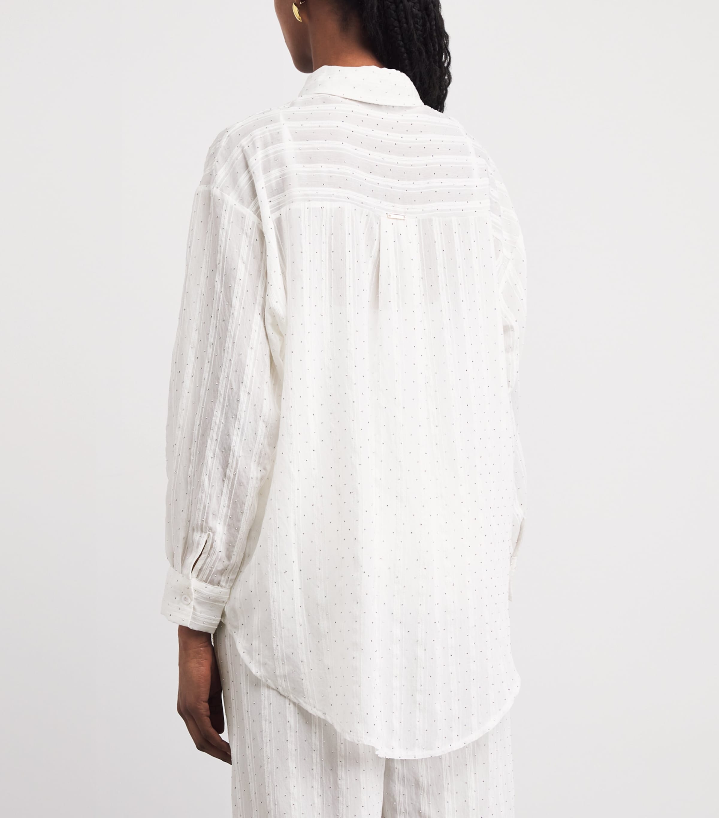 Melissa Odabash Womens Cotton Diamanté Ziggy Shirt White Image 5