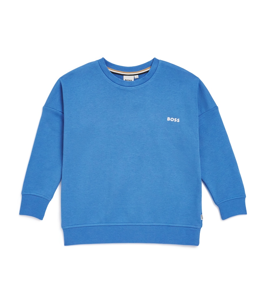 Cotton Logo Sweater (4-14 Years) 84B NAVY Image 1
