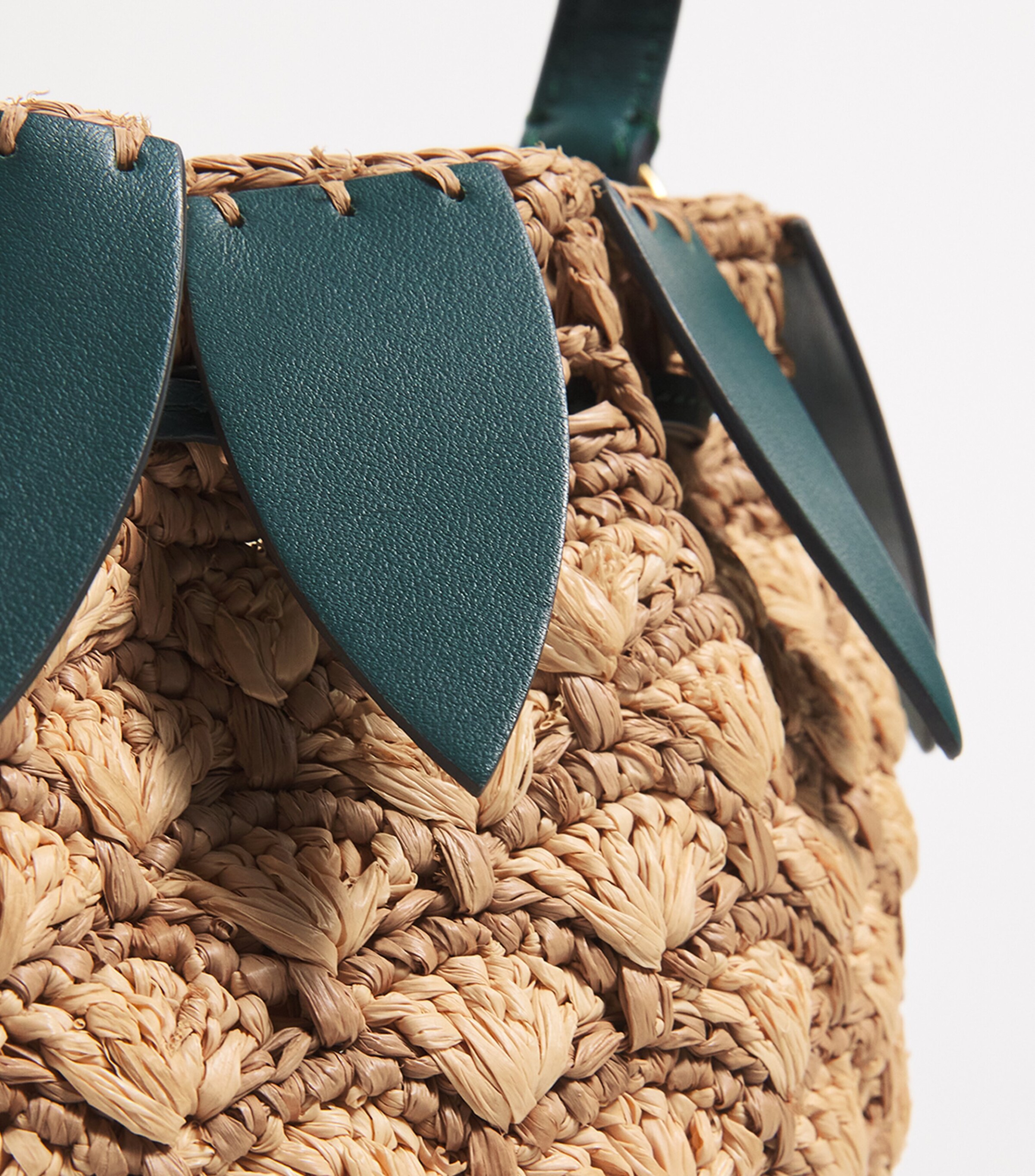 Anya Hindmarch Raffia Pineapple Cross-Body Bucket Bag